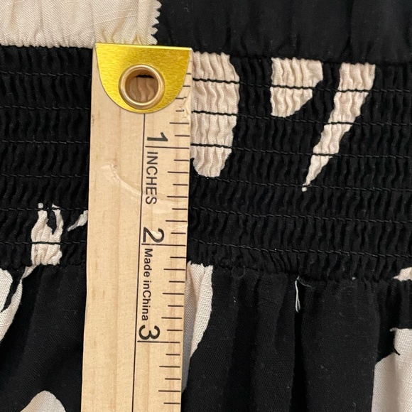 Women's Knox Rose Dress Floral Black/Beige 2" Elastic Waist Size L - Picture 11 of 13